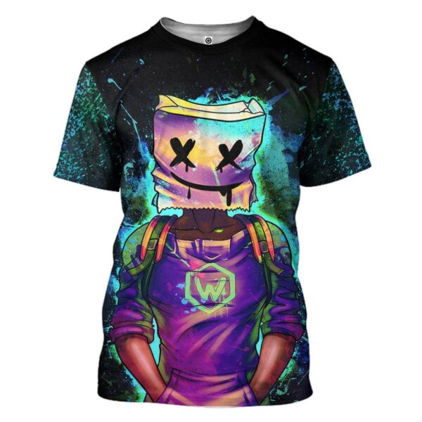 GearHuman 3D Marshmello EDM Custom Shirt GR120119 3D Apparel T-Shirt S 