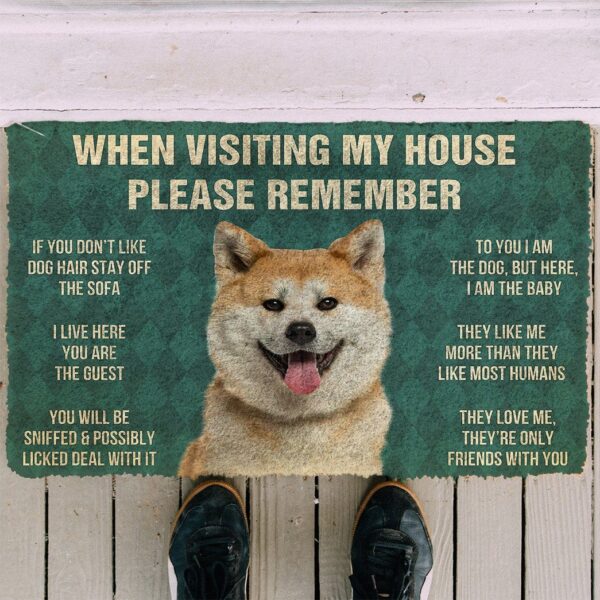 GearHuman 3D Please Remember Akita Dogs House Rules Custom Doormat GR220166 Doormat