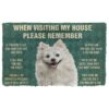 GearHuman 3D Please Remember American Eskimo Dogs House Rules Custom Doormat GR220163 Doormat Doormat S(15,8''x23,6'')