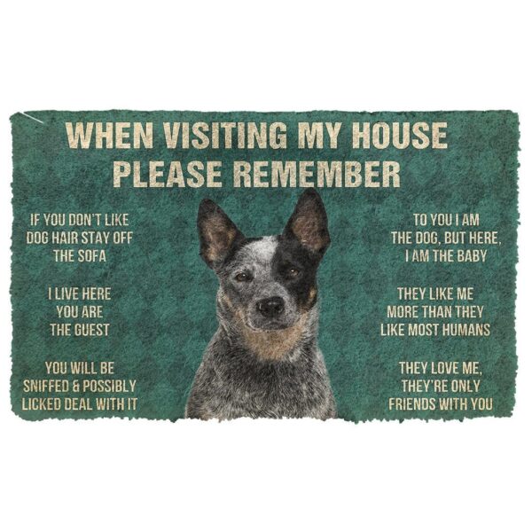 GearHuman 3D Please Remember Australian Cattle Dog's House Rules Custom Doormat GR220168 Doormat Doormat S(15,8''x23,6'')