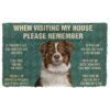GearHuman 3D Please Remember Australian Shepherd Dogs House Rules Custom Doormat GR220167 Doormat Doormat S(15,8''x23,6'')