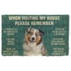 GearHuman 3D Please Remember Australian Shepherd Dog's House Rules Doormat GR20015 Doormat Doormat S(15,8''x23,6'') 
