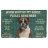 GearHuman 3D Please Remember Boxer Dog's House Rules Doormat GR200112 Doormat Doormat S(15,8''x23,6'') 