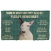 GearHuman 3D Please Remember Bull Terrier Dog's House Rules Doormat GR200113 Doormat Doormat S(15,8''x23,6'') 