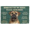 GearHuman 3D Please Remember Bullmastiff Dog's House Rules Doormat GR200114 Doormat Doormat S(15,8''x23,6'') 
