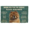 GearHuman 3D Please Remember ChowChow Dog's House Rules Doormat GR20018 Doormat Doormat S(15,8''x23,6'') 