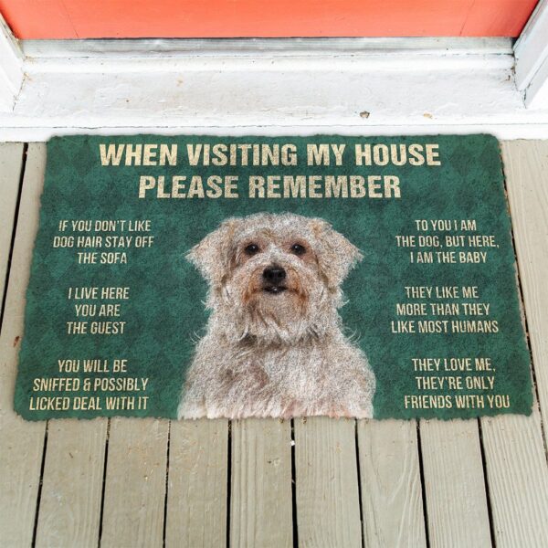 GearHuman 3D Please Remember Dandie Dinmont Terrier Dogs House Rules Doormat GV22017 Doormat