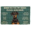 GearHuman 3D Please Remember Doberman Dog's House Rules Doormat GR20017 Doormat Doormat S(15,8''x23,6'') 