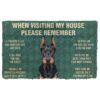 GearHuman 3D Please Remember Doberman Pinscher Dogs House Rules Doormat GV22018 Doormat Doormat S(15,8''x23,6'')