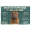 GearHuman 3D Please Remember Dogue de Bordeaux Dogs House Rules Doormat GV22019 Doormat Doormat S(15,8''x23,6'')