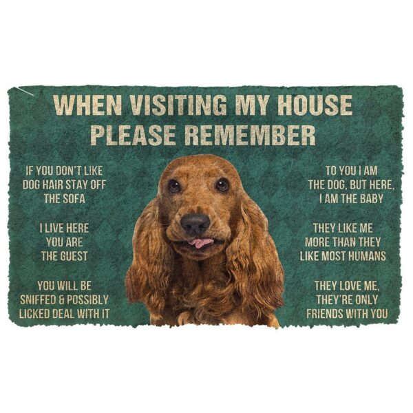 GearHuman 3D Please Remember English Cocker Spaniel Dogs House Rules Doormat GV250115 Doormat Doormat S(15,8''x23,6'')