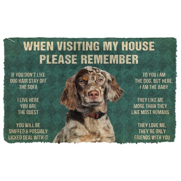 GearHuman 3D Please Remember English Setter Dogs House Rules Doormat GV250117 Doormat Doormat S(15,8''x23,6'')