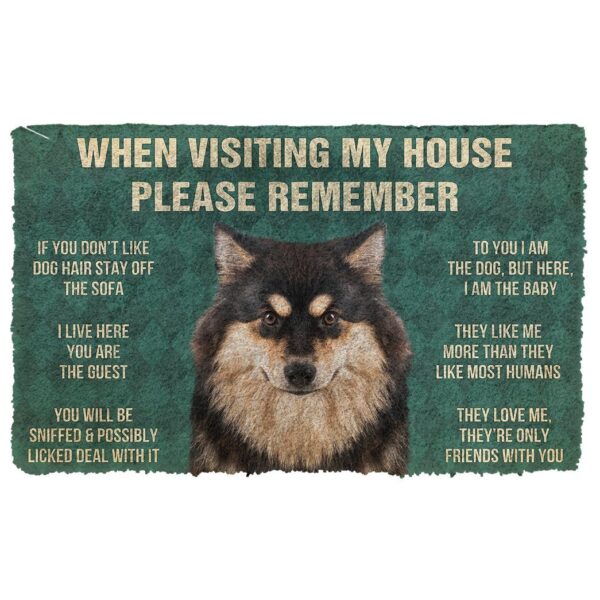 GearHuman 3D Please Remember Finnish Lapphund Dogs House Rules Doormat GV250160 Doormat Doormat S(15,8''x23,6'')