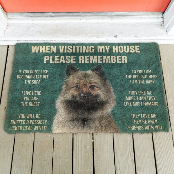 GearHuman 3D Please Remember German Spitz Dogs House Rules Doormat GV250157 Doormat