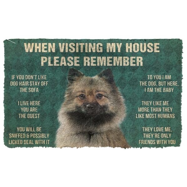 GearHuman 3D Please Remember German Spitz Dogs House Rules Doormat GV250157 Doormat Doormat S(15,8''x23,6'')