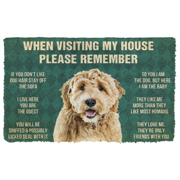 GearHuman 3D Please Remember Goldendoodle Dogs House Rules Doormat GV250123 Doormat Doormat S(15,8''x23,6'')