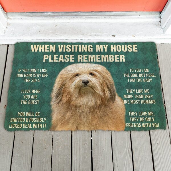 GearHuman 3D Please Remember Havanese Dogs House Rules Doormat GV250124 Doormat