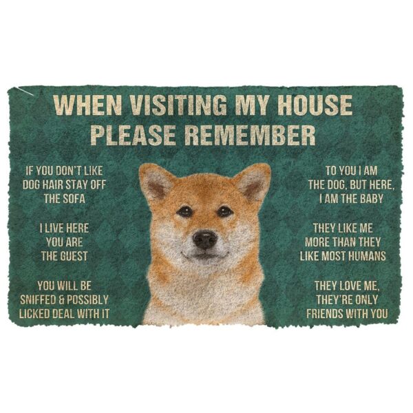 GearHuman 3D Please Remember Hokkaido Dogs House Rules Doormat GV250125 Doormat Doormat S(15,8''x23,6'')