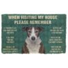 GearHuman 3D Please Remember Ibizan Hound Dogs House Rules Doormat GV250154 Doormat Doormat S(15,8''x23,6'')