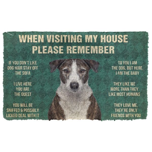 GearHuman 3D Please Remember Ibizan Hound Dogs House Rules Doormat GV250154 Doormat Doormat S(15,8''x23,6'')