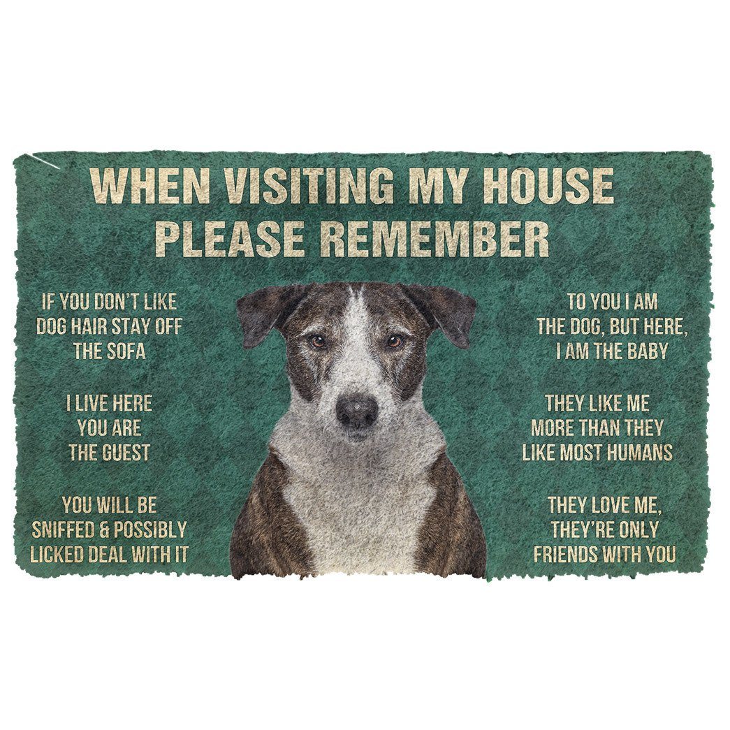 GearHuman 3D Please Remember Ibizan Hound Dogs House Rules Doormat GV250154 Doormat Doormat S(15,8''x23,6'')