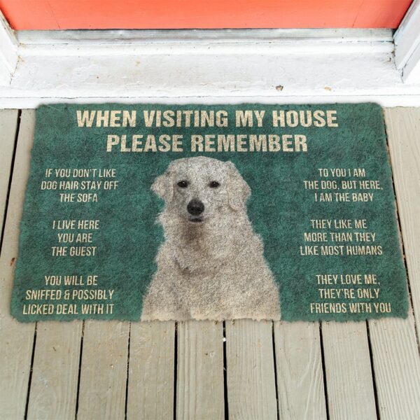GearHuman 3D Please Remember Kuvasz Dogs House Rules Doormat GV250148 Doormat