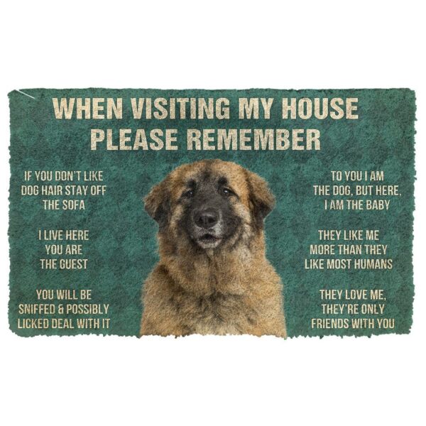 GearHuman 3D Please Remember Leonberger Dogs House Rules Doormat GV250147 Doormat Doormat S(15,8''x23,6'')