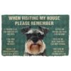 GearHuman 3D Please Remember Miniature Schnauzer Dogs House Rules Doormat GV250126 Doormat Doormat S(15,8''x23,6'')