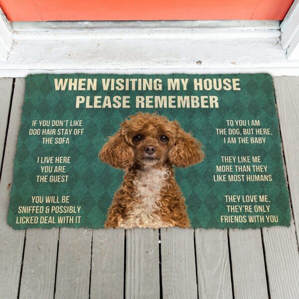 GearHuman 3D Please Remember Poodle Dog's House Rules Doormat GW220133 Doormat