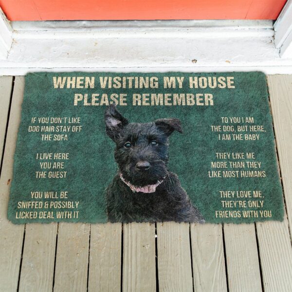 GearHuman 3D Please Remember Scottish Terrier Dogs House Rules Doormat GV250136 Doormat