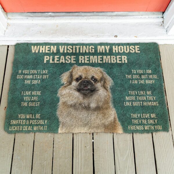 GearHuman 3D Please Remember Tibetan Spaniel Dogs House Rules Doormat GV250144 Doormat