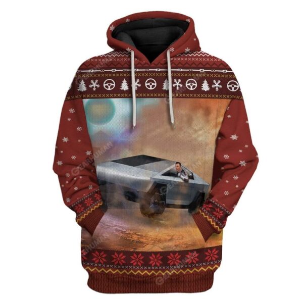 GearHuman 3D Space X Telsa Elon Musk Hoodie TShirt Apparel HD-QM29111916 3D Custom Fleece Hoodies Hoodie S 