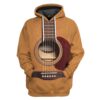 GearHuman 3D Wooden Guitar Custom Hoodies GR12011 3D Apparel Hoodie S
