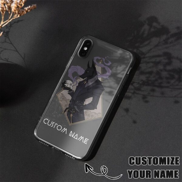 GearHuman Gentle Anubis Custom Name PhoneCase GR06018 Glass Phone Case 