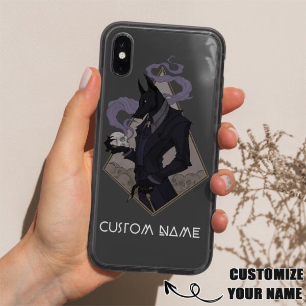 GearHuman Gentle Anubis Custom Name PhoneCase GR06018 Glass Phone Case 