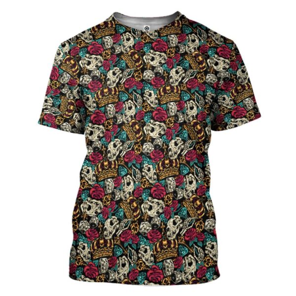 Gearhuman Skull Vintage Tattoo Tshirt Apparel GQ23092 3D T-shirt T-Shirt S 