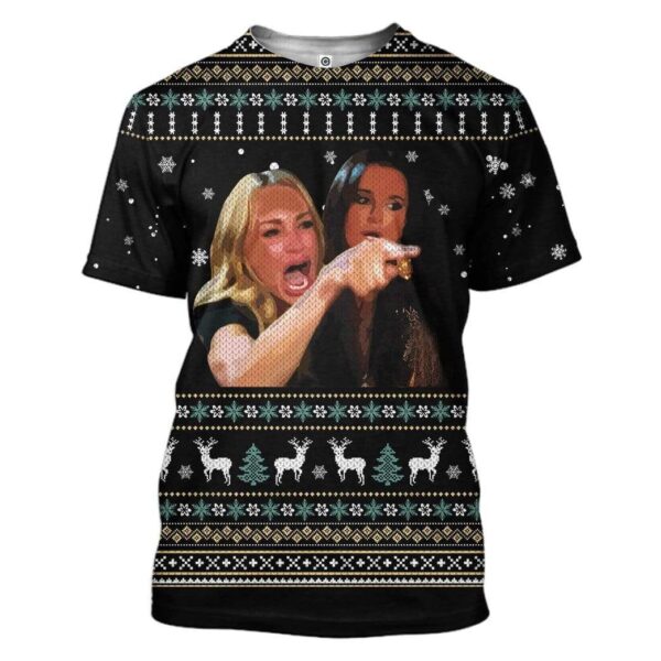 Gearhuman Ugly Woman Yelling At A Cat 3D Custom T-shirt - Hoodies Apparel HD-TA071119101 3D Custom Fleece Hoodies T-Shirt S 