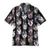 Gearhumans GEARHUMAN 3D Husky American Flag Hawaii Shirt ZZ2304211 Hawai Shirt Short Sleeve Shirt S 