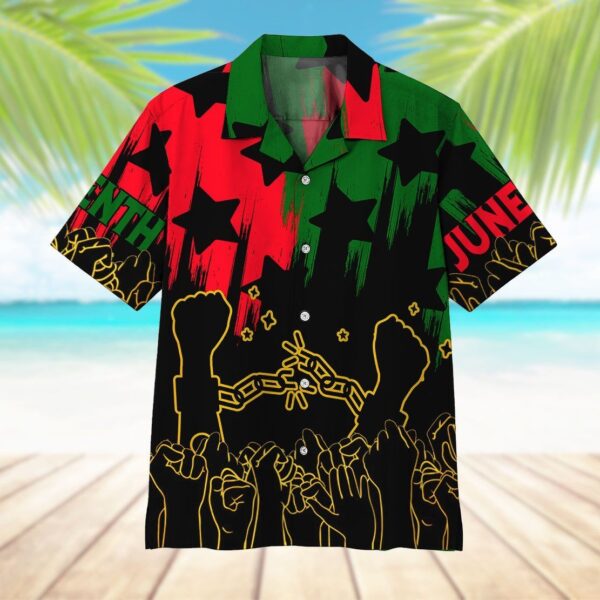 Gearhumans GEARHUMAN 3D Juneteenth Hawaii Shirt ZZ2704213 Hawai Shirt 