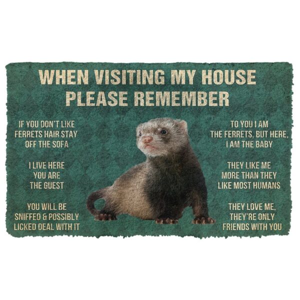 Gearhumans GEARHUMAN 3D PLEASE REMEMBER BLACK FOOTED FERRETS DOORMAT GO27042119 Doormat Doormat S(15,8inchx23,6inch)