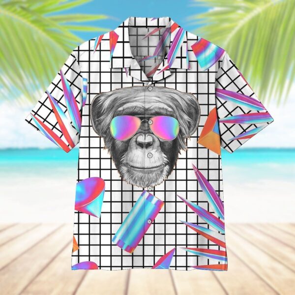Gearhumans Gearhumsn 3D Holographic Monkey Hawaii Shirt ZK1405213 Hawai Shirt 