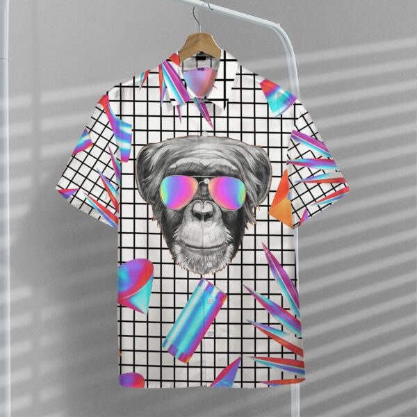 Gearhumans Gearhumsn 3D Holographic Monkey Hawaii Shirt ZK1405213 Hawai Shirt 