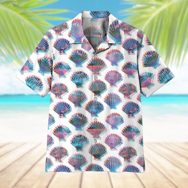Gearhumans Gearhumsn 3D Holographic Seashells Hawaii Shirt ZK1205212 Hawai Shirt 