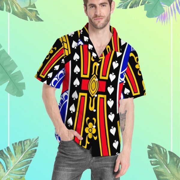 Gearhumans Gearhumsn 3D King of Spades David Hawaii Shirt ZC22042126 Hawai Shirt 