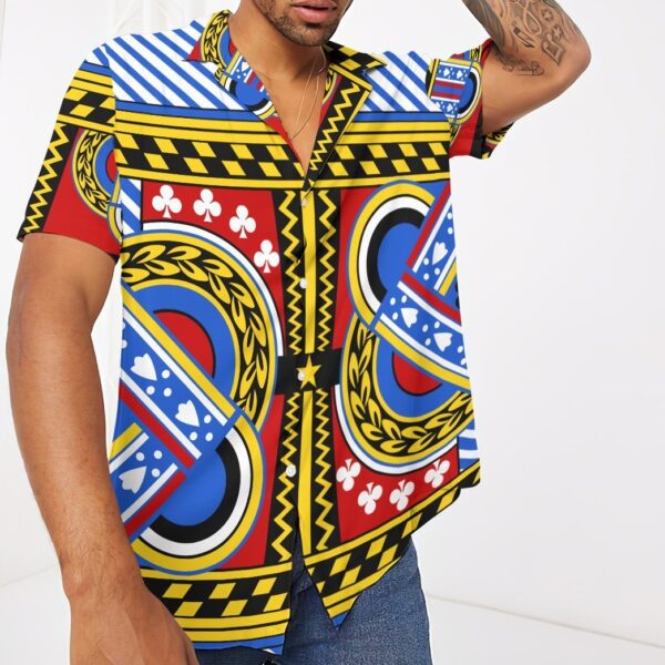 Gearhumans Gearhumsn 3D Queen of Clubs Argine Hawaii Shirt ZC22042123 Hawai Shirt 