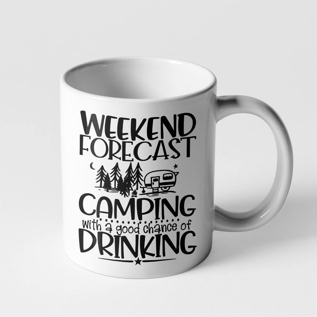 Gearhumans Gearhumsn 3D Weekend Forecast Camping With A Good Chance Of Drinking Mug ZK1405211 Mug 11oz