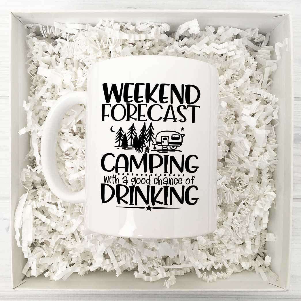 Gearhumans Gearhumsn 3D Weekend Forecast Camping With A Good Chance Of Drinking Mug ZK1405211 Mug