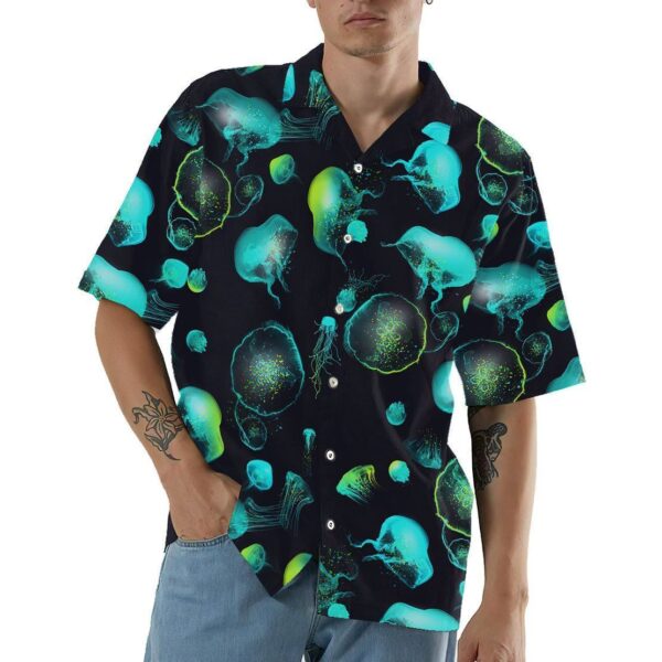 Gearhumans Glowing Jellyfish Hawaii Shirt ZK1305218 Hawai Shirt 