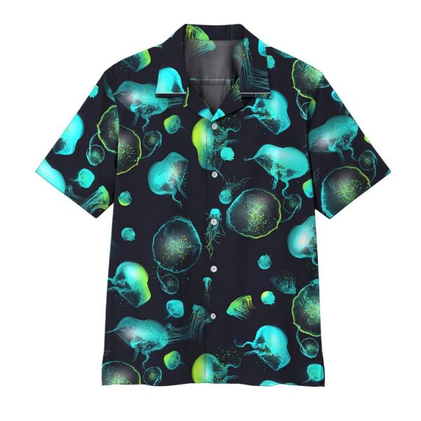 Gearhumans Glowing Jellyfish Hawaii Shirt ZK1305218 Hawai Shirt Short Sleeve Shirt S 