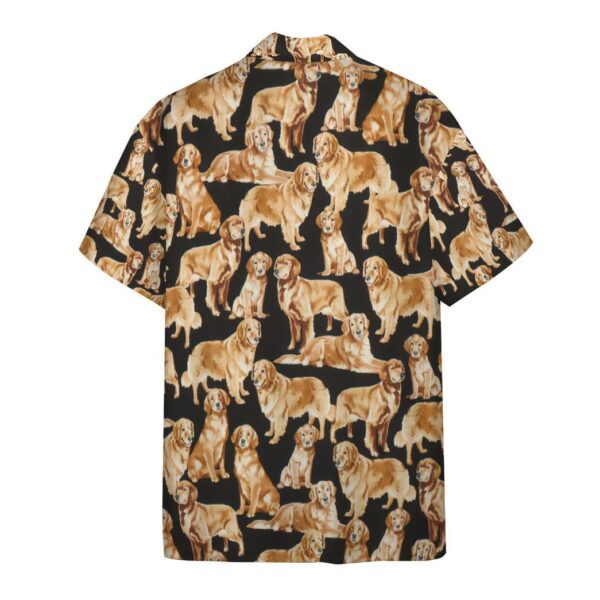 Gearhumans Golden Retriever Dogs 3D Custom Hawaii Shirt GO10052117 Hawai Shirt 